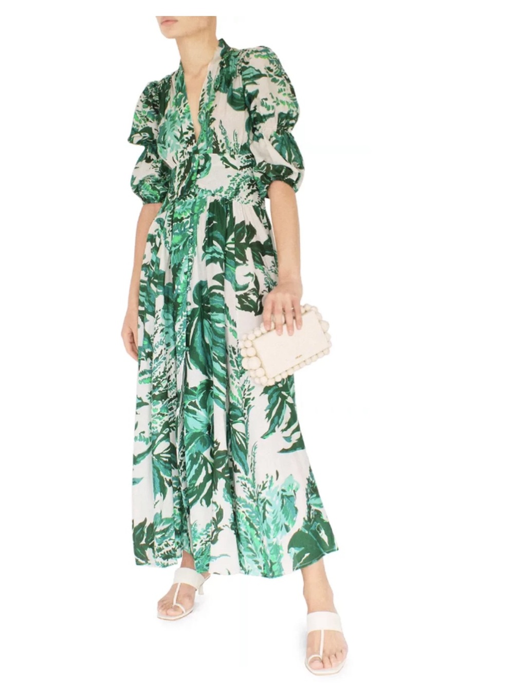 Cult Gaia Willow Puff-Sleeve Maxi Dress